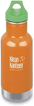 Klean Kanteen Kid Kanteen Classic Double Wall Vacuum Insulated Stainless Steel Kids Water Bottle with Leak Proof Loop Cap