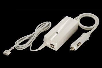 Cybertech MagSafe Car Charger Adapter 60W for Apple Macbook 13 Laptop Notebook Power Supply Cord, with 2 x USB Ports (for Model before 2012)