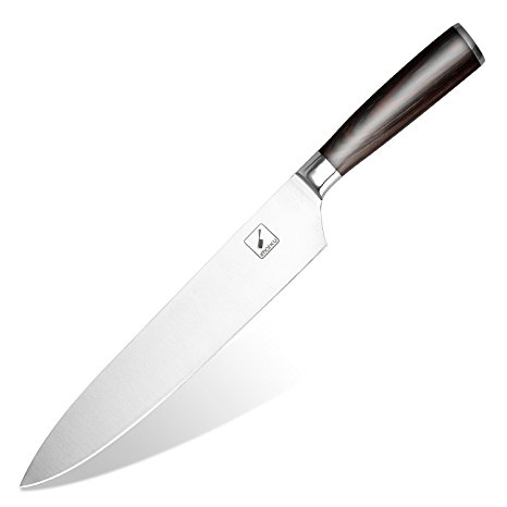 Imarku 10 Inch Pro Chef's Knife -High Carbon German Steel Cook's Knife with Ergonomic Handle