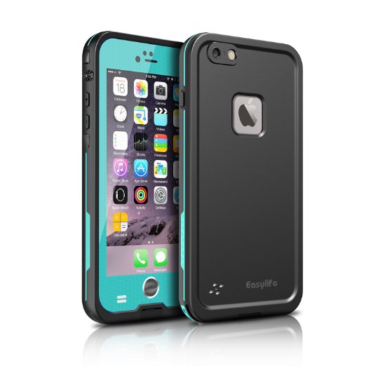 iPhone 6 Waterproof Case, Easylife® Waterproof Shockproof Dirtproof Snowproof Full Sealed Body Armor Case Cover Fit for Apple iPhone 6 (Blue)
