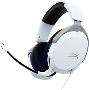 HyperX Cloud Stinger II Core, Cuffie da Gaming, Connessione Cablata a 3,5 mm, Audio Immersivo, Telaio in Plastica, Cuscinetti in Memory Foam Rivestiti in Tessuto, Adatto per PC, PS4 e PS5, Bianco