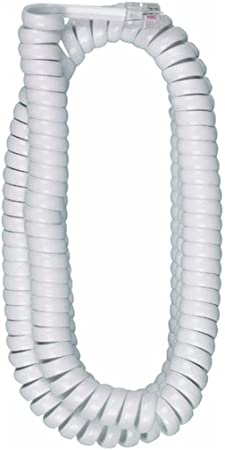 ANKRY RCA 25 feet Handset Coil Cord, White
