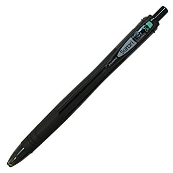 Zebra Surari Emulsion Ink Pen - 0.5 mm - Dark Black Body - Black Ink