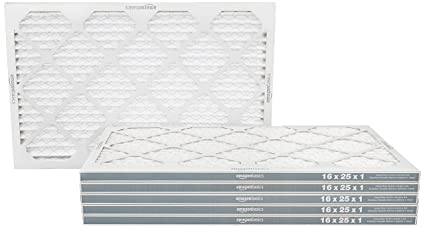 AmazonBasics Merv 11 AC Furnace Air Filter - 16'' x 25'' x 1'', 6-Pack