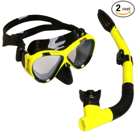 ANGGO Adult Recreation Mask Snorkel Set with Anti-fog Film