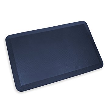 Anti Fatigue Comfort Floor Mat By Sky Mats - Commercial Grade Quality Perfect for Standup Desks, Kitchens, and Garages - Relieves Foot, Knee, and Back Pain (20" x 32" x 3/4", Indigo Blue)