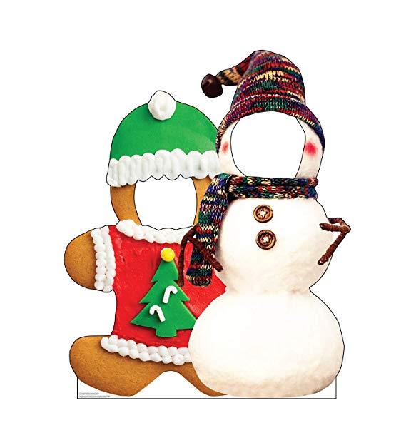 Advanced Graphics Gingerbread & Snowman Stand-in Life Size Cardboard Cutout Standup