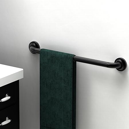 AmeriLuck 1-1/4 x 24" Anti-Slip Knurled Grab Bar, ADA Compliant 500lbs Supporting, Stainless Steel Oil Rubbed Bronze