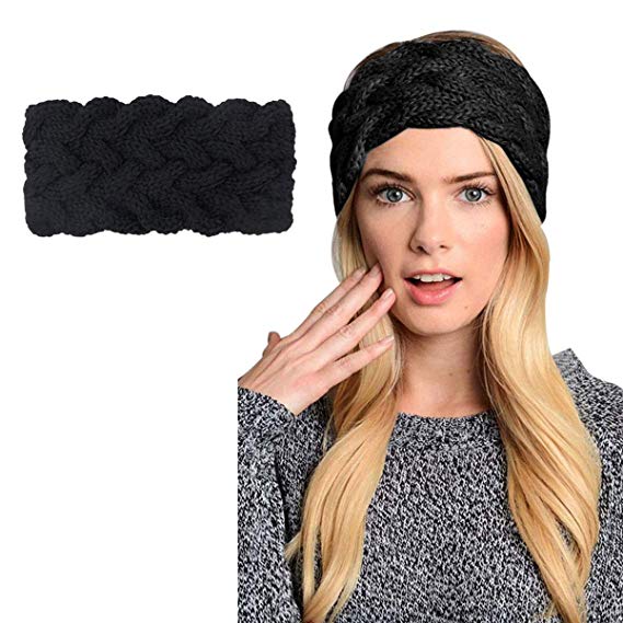Womens Winter Knitted Headband - Crochet Twist Hair Band Turban Headwrap Hat Cap Einter headband Ear Warmer