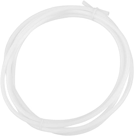 3D Bowden Tube, 1.5/ 2m(6.6 Feet) PTFE Tube 3D Printer Teflon Tubing for 1.75mm Filament Refills (2.0mm ID/4.0mm OD), White(2m/ 6.56 Feet)