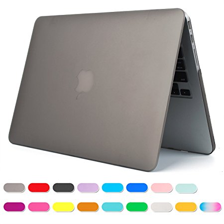 13 inch Macbook Pro Case, Alucky Rubberized Hard Protector Shell Skin Cover for Apple Macbook Pro 13.3 with Retina Case A1502/A1425(Newest Version) Laptop Computer Bag Ultra Slim (Grey)