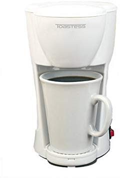 Toastess TFC-1 Personal-Size 1-Cup Coffeemaker, White
