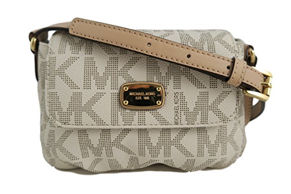 Michael Kors Signature PVC Small Flap Crossbody Bag