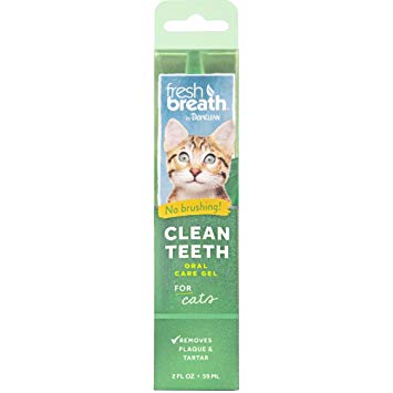 COSMOS Tropiclean Fresh Breath Plaque Remover No Brushing Cat Gel 2-Ounce