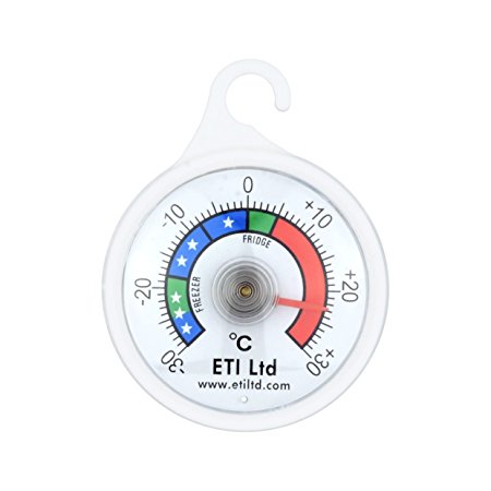 Fridge Or Freezer Thermometer 52 mm Dial, Colour Coded Zones. Ideal For Home, Restaurants, Bars, Cafes