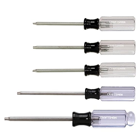 Craftsman 5 Piece Torx Screwdriver Set, 9-41404