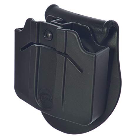 Orpaz Magazine Holster Holds Two Double Stack 9mm METAL Magazines, Fully Adjustable for Rotation & Retention