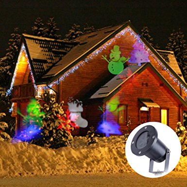 NOPTEG Christmas Lights Projector, Outdoor IP65 Waterproof Landscape Spotlight LED Projection Light Lamp Show for Patio, Lawn, Garden, Holiday Decoration (Xmas)