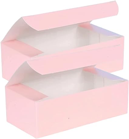CakeSupplyShop Celebrations Set of 10-1/2 lb. Gloss Candy Glossy Pink Wedding Party Favor Biscuit Boxes 5.5" x 2.75" x 1.75