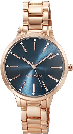 Nine West Women's Crystal Accented Bracelet Watch