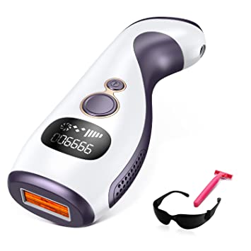 IPL Hair Removal Device for Women/Men,PERZCARE 999000 Flashes Painless Hair Remove with 2 Flash Modes and 5 Energy Levels for Armpits/Face/Arms/Lip/Bikini Line/Whole Body