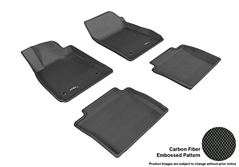 3D MAXpider Complete Set Custom Fit All-Weather Floor Mat for Select Chevrolet Impala Models - Kagu Rubber (Black)