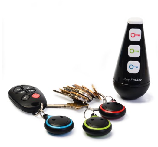 Ivation™ Key Finder Transmitter & Receivers Kit - Includes 3 Independent Receivers, Black