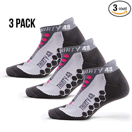 Thirty 48 Running Socks for Men and Women by Features Coolmax Fabric That Keeps Feet Cool & Dry - 1 Pair, 3 Pair, or 6 Pair