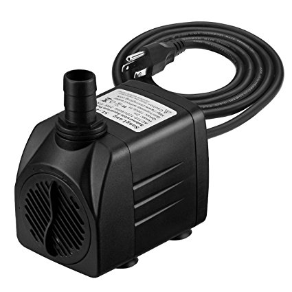 Homasy 400GPH Submersible Pump 25W Fountain Water Pump with For Aquarium, Fish Tank, Pond, Hydroponics