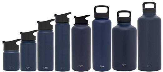 Simple Modern Summit Water Bottle   Extra Lid - Wide Mouth Vacuum Insulated 18/8 Stainless Steel Powder Coated - 8 Sizes, 24 Colors