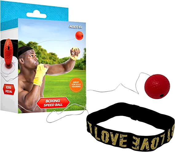 React Reflex Ball - Boxing Gifts for Men and Women - Boxing Reflex Ball Headband Set with Elastic Headband Punching Ball to Work Out Your Entire Body - One Size Fits All Adults and Kids