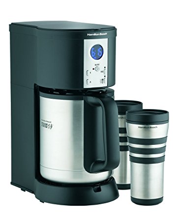 Hamilton Beach Coffee Maker, Stay or Go Digital with Thermal Insulated Carafe (45237R)