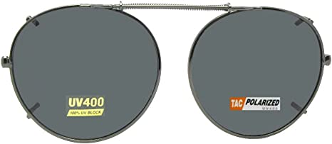 Smaller Sizes Semi Round Polarized Clip-on Sunglasses