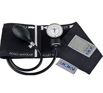 MDF Calibra Aneroid Sphygmomanometer - Professional Blood Pressure Monitor with Adult Sized Cuff Included - Black MDF808M-11