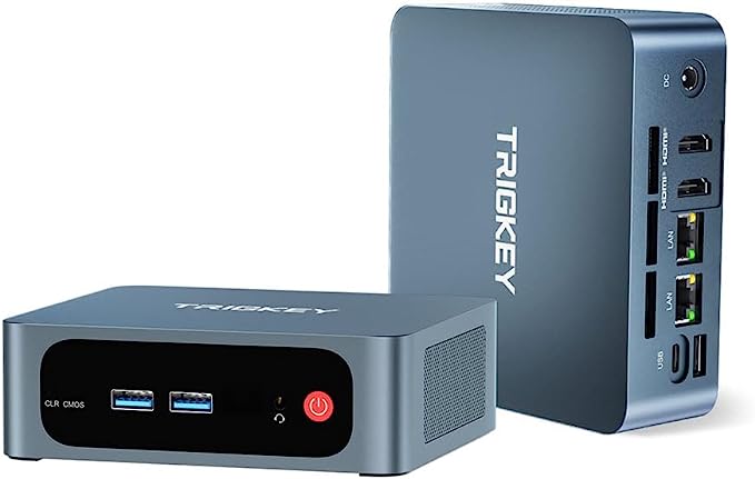 TRIGKEY G5 Mini PC W11 Desktop 12th Gen Intel N100(4Core, Up to 3.4GHz) 16G DDR4 500G PCIE1 SSD Dual Ethernet Mini Computer, Support Micro Computer W10 Pro/WiFi 6/BT5.2/Dual HDMI/Triple Screen Output