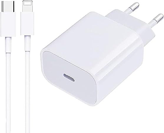 20W USB C Cargador rápido con Cable Cabezal Enchufe Adaptador PD 3.0 Compatible para i Phone 14, 14 Pro, 14 Pro MAX,13, 13 Pro MAX, 12, 12 Mini, 11, XS, XR, 8 Plus, Pad Pro, Air