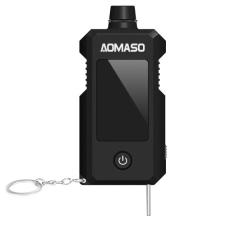 Aomaso 2-in-1 Digital LCD Tire Gauge for Tire Pressure and Tread Depth with Key Chain for Cars Trucks and SUV