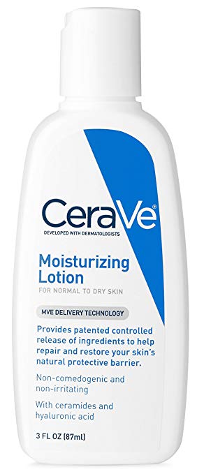 CeraVe Moisturizing Lotion Travel Size Face and Body Lotion for Dry Skin, 3 Ounce