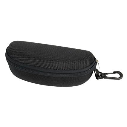 Mefeir® Durable Canvas Zip Hard Case Box Holder Storage for Glasses Eyeglasses Sunglasses Black (1)