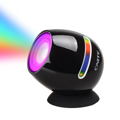 [Upgrade] Onite Living 256 Colors LED Light, Touch Pad Control Colorful Mood Rechargeable Battery Built in LED Lamp, Multidimensional Placed Dream Atmosphere Multi-Colour Changing Lamp for Party, Gift, Holiday, Valentine's day, comes with free USB Charging Cable and Adapter (Black)