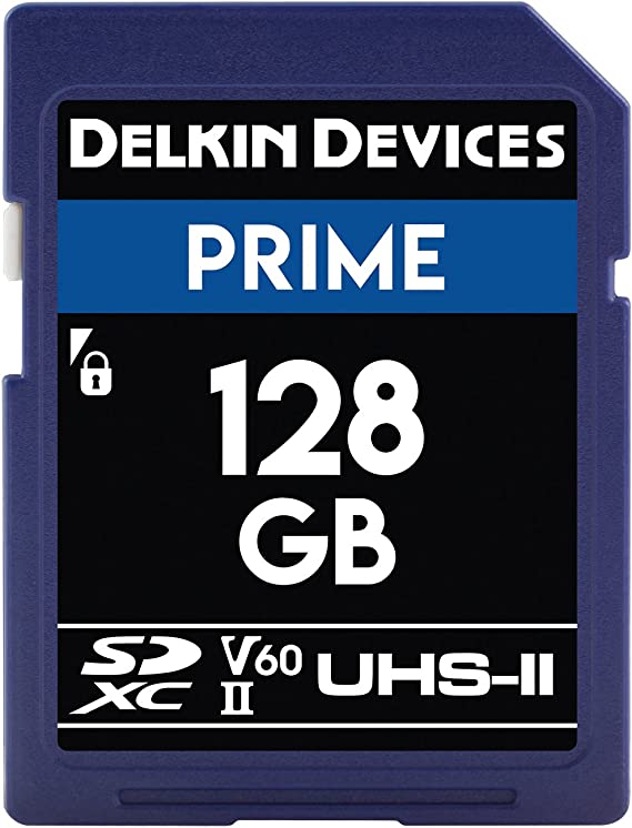 Delkin DDSDB1900128 Devices 128GB Prime SDXC UHS-II (U3/V60) Memory Card