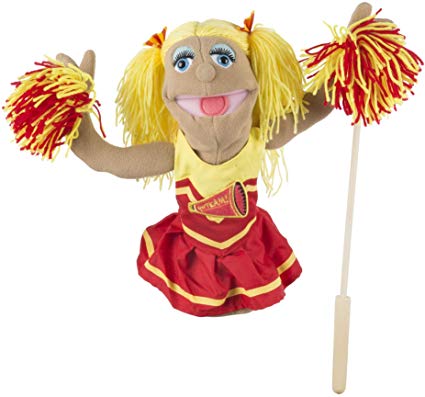 Melissa & Doug Cheerleader Puppet with Detachable Wooden Rod (Puppets & Puppet Theaters, Animated Gestures, Inspires Creativity, Great Gift for Girls and Boys - Best for 3, 4, 5 Year Olds and Up)