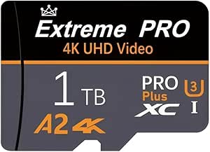 1TB Micro SD Card, High Speed Memory Card for Phone, Camera, Drone, UHS-I SDXC