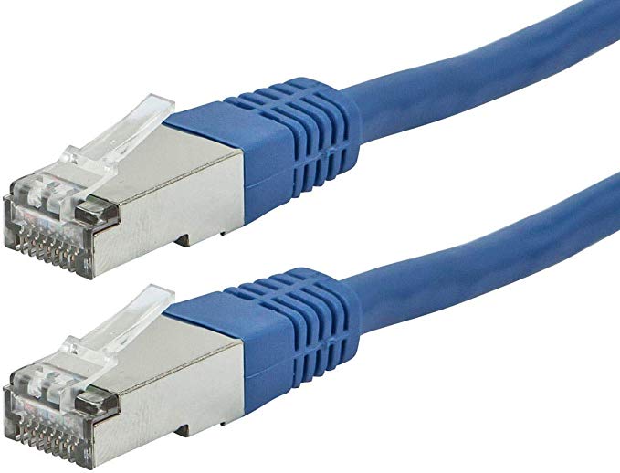 Monoprice Cat6A Ethernet Patch Cable - 3 feet - Blue | Zeroboot, RJ45, Stranded, 550Mhz, STP, Pure Bare Copper Wire, 10G, 26AWG - Entegrade Series