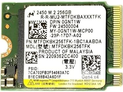 OEM Micron 256GB M.2 PCI-e NVME SSD Internal Solid State Drive 30mm 2230 Form Factor M Key Steam Deck