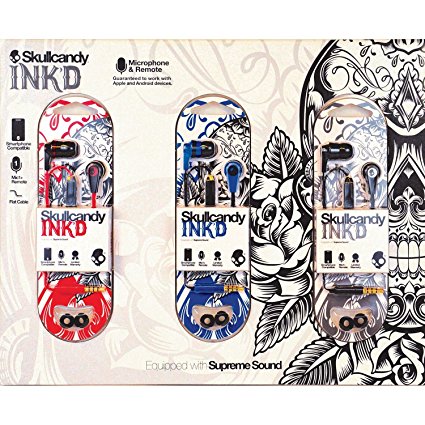 Skullcandy 3-Pack Ink'd Earbuds with Microphone