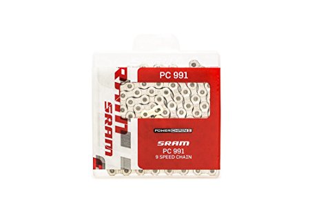 SRAM PC 991 P-Link Bicycle Chain (9-Speed, Silver)