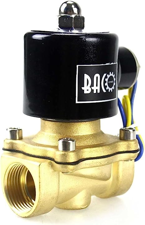 BACOENG Brass Electric Solenoid Valve 3/4" AC110V (NPT, Normally Closed)