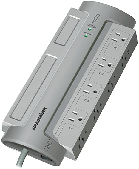 PANAMAX PM8-EX 8-OUTLET POWERMAX(TM) 8 SURGE PROTECTOR (WITHOUT SATELLITE amp; CATV PROTECTION)