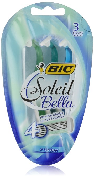 BIC Soleil Bella Disposable Razor, Women, 3-Count (Pack of 2)
